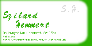 szilard hemmert business card