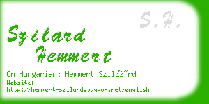 szilard hemmert business card